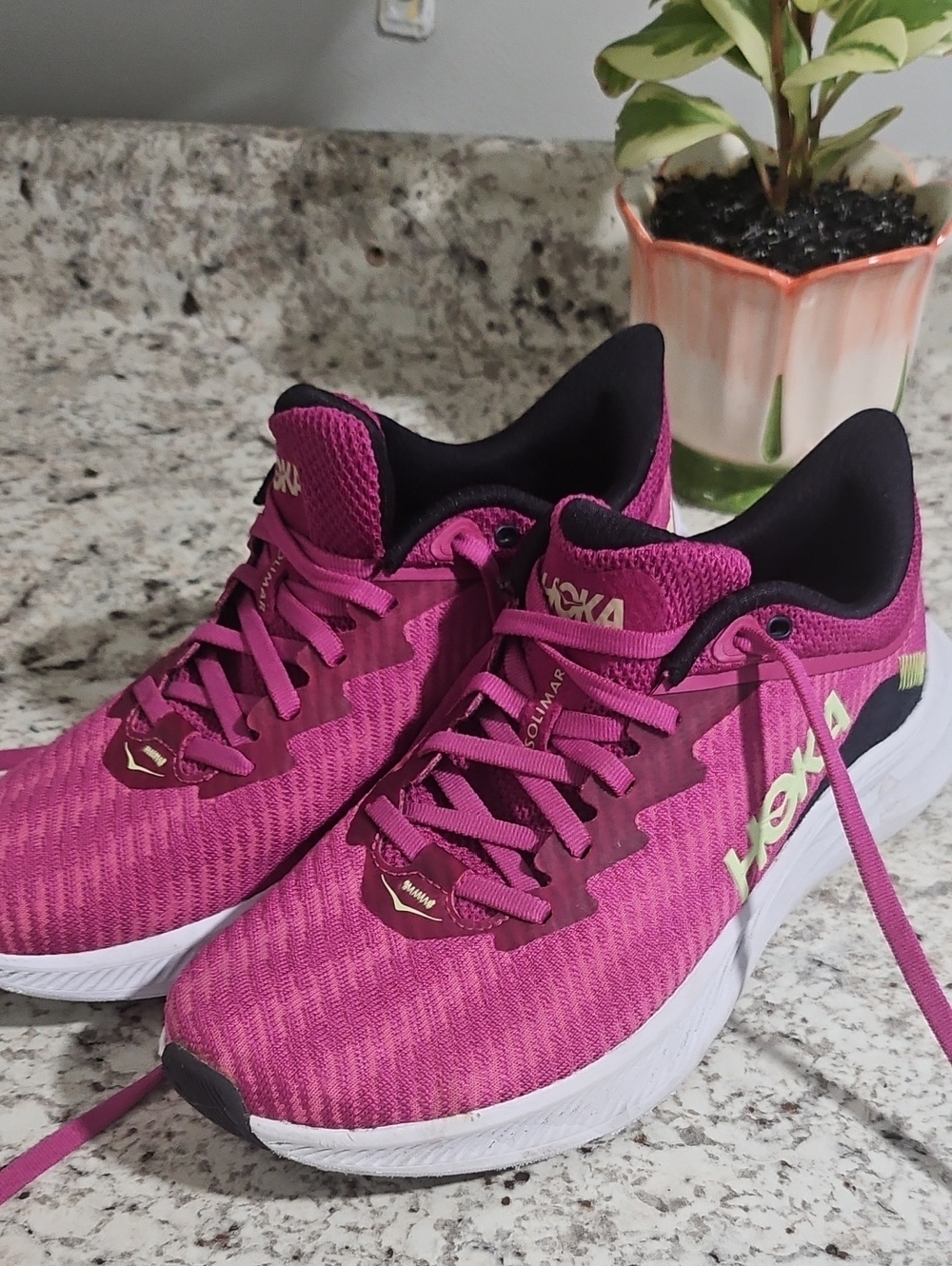 Hoka Women's Hot Pink Athletic Running Shoes